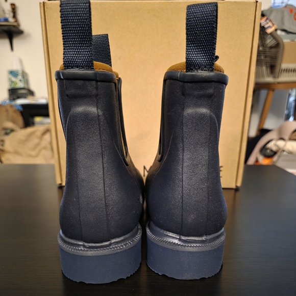 Merry People Bobbi Ankle Rain‎ Boot (Gumboot) Oxford Blue/Tan-Retired - Picture 5 of 8